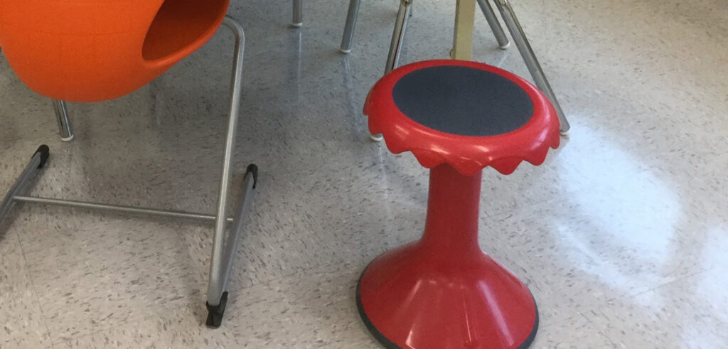 A close up of a Wobble Stool